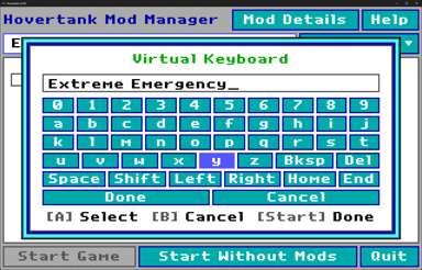 Virtual Keyboard in the Mod Manager Search (Controller Input)